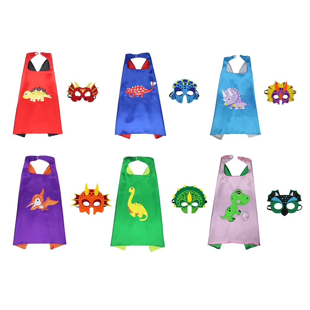 

Halloween Decoration Kids Cloaks Dinosaur Cosplay Performance costumes Cape with masks Set Halloween Party Props