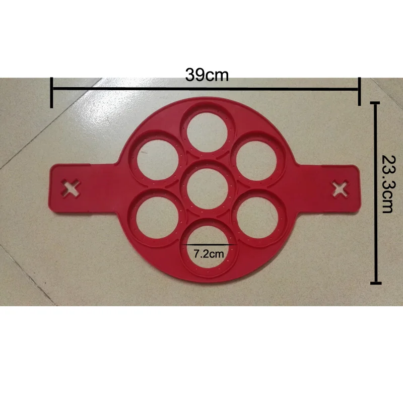 7 с овальным вырезом на 4-отверстия противопригарная силиконовая основа резиновая форма для яиц блин пресс-форм flapcake Griddlecake фланель торт пастообразных пирогов