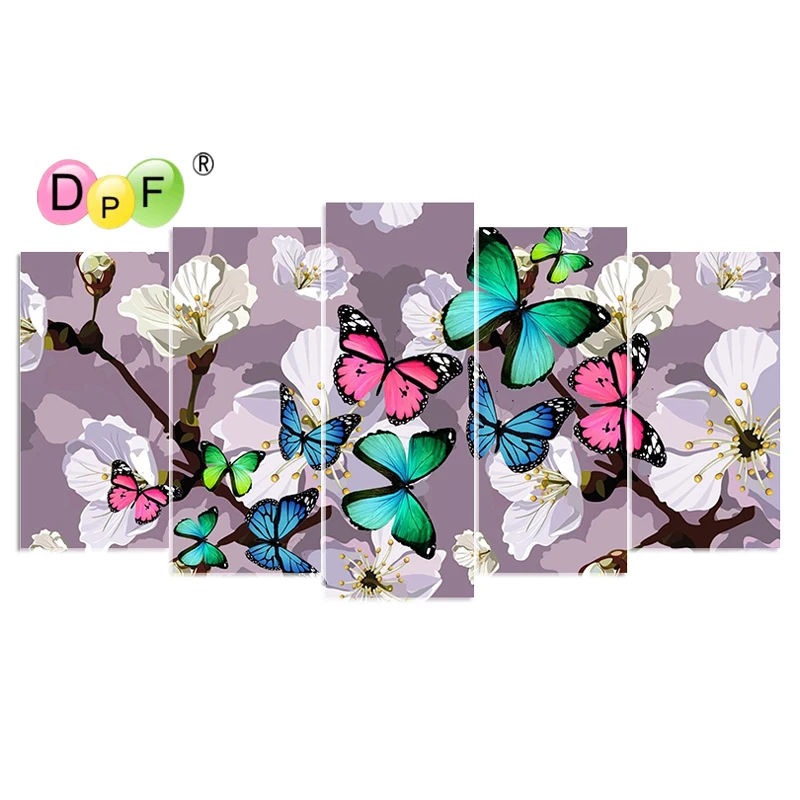 

DPF diamond embroidery Color butterfly diamond painting cross stitch crafts diamond mosaic kit full square needlework home decor