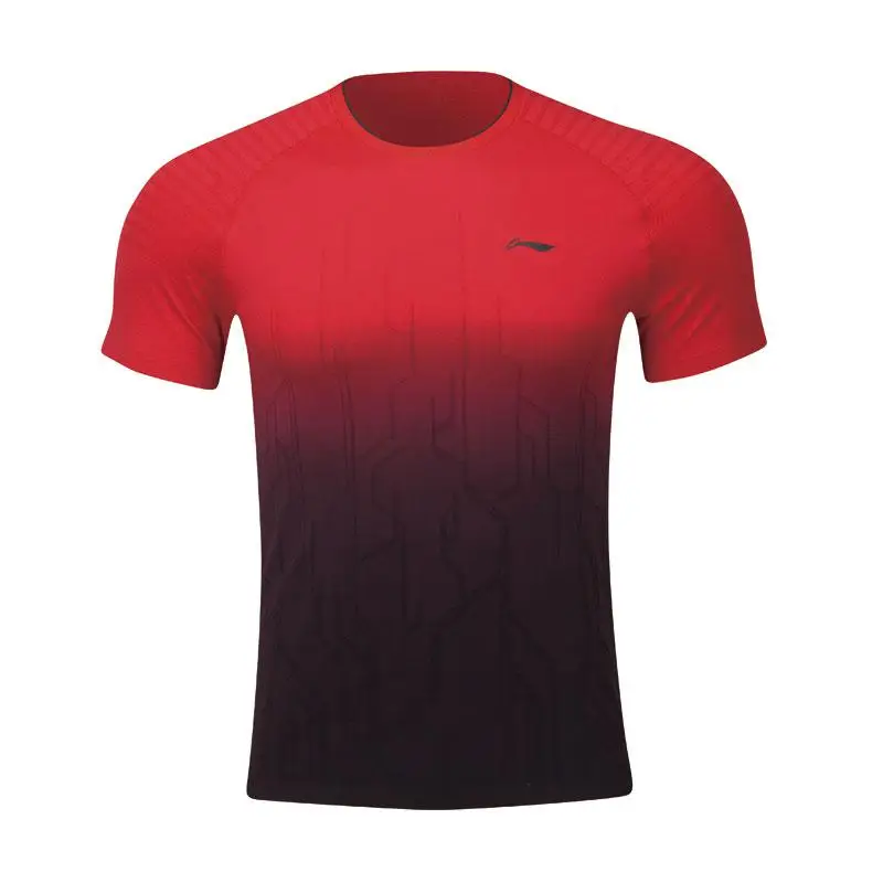 Li-Ning мужские футболки для бадминтона, обычная посадка на сухих дышащих однотонные Тканные спортивные футболки с подкладкой, топы AAYP067 CAMJ19 - Цвет: AAYP067-3H