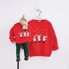 Family christmas pajamas family look matching clothes font b sweaters b font mother and daughter clothes