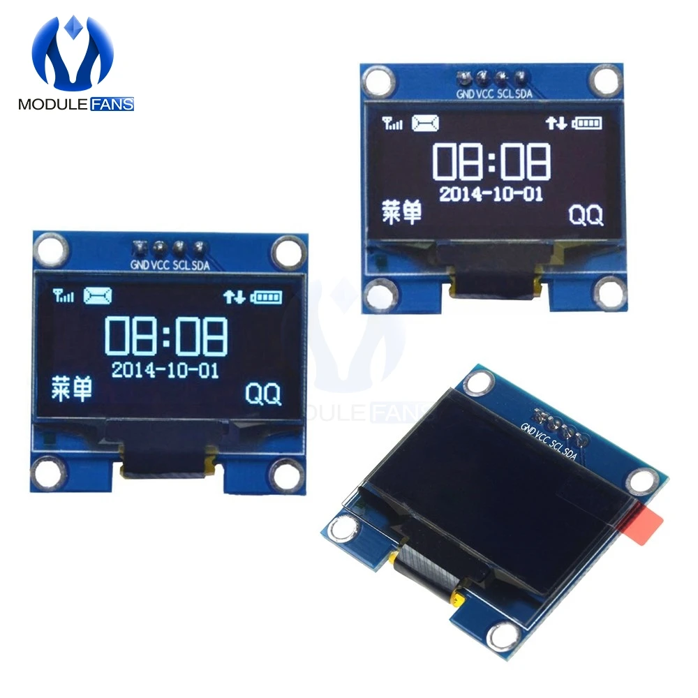 

4PIN 1.3" 1.3 inch IIC I2C Serial 128x64 SSH1106 Digital OLED LCD Display White Blue Module For Arduino 12864 LCD Screen Board