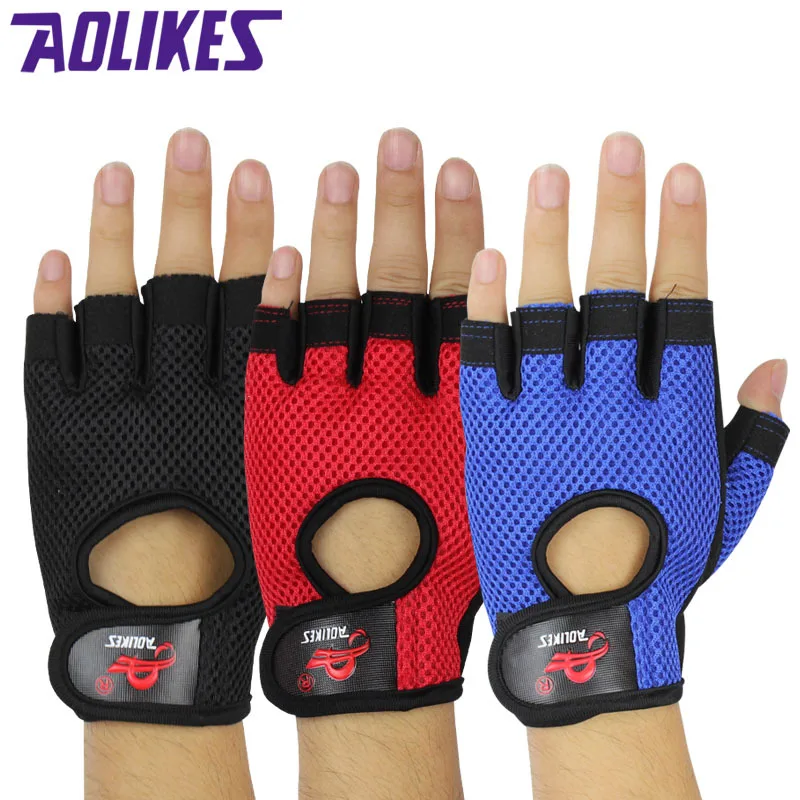 Sports Training Exercise Cycling font b Gloves b font Child Adult Anti skid Breathable Comfortable Half