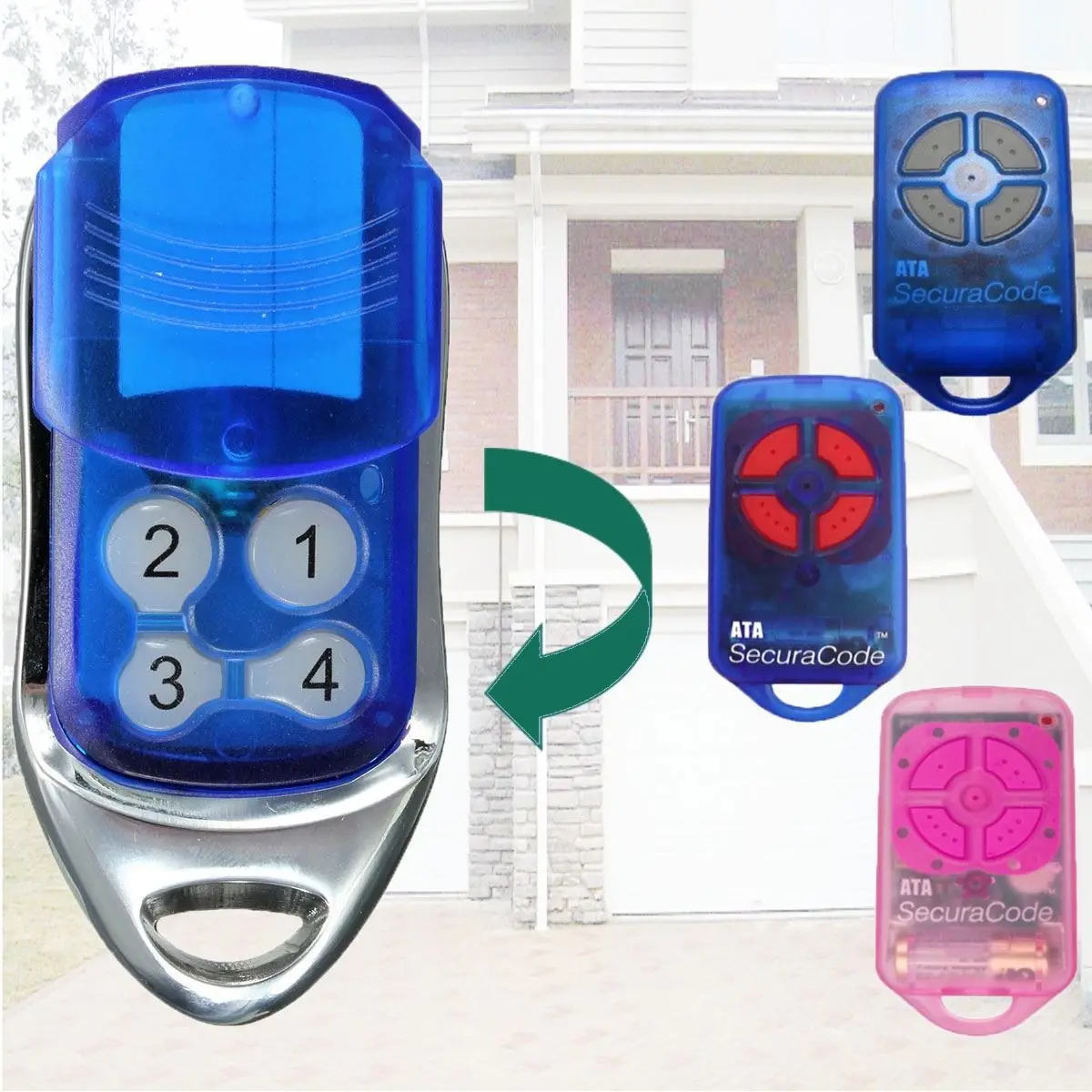 Gate Garage Door Remote Control Transmitter For ATA PTX4 SecuraCode 433 92 MHz