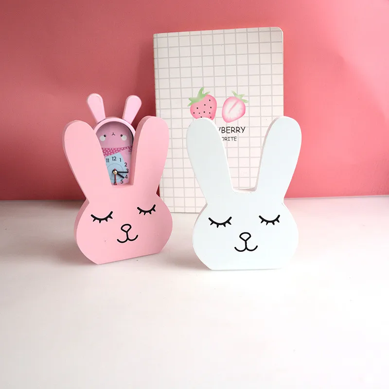 

2019 Cute Wooden Rabbit Ornament Home Decoration Nordic Style For Children Room Gifts Scandinavian Tabletop Furniture