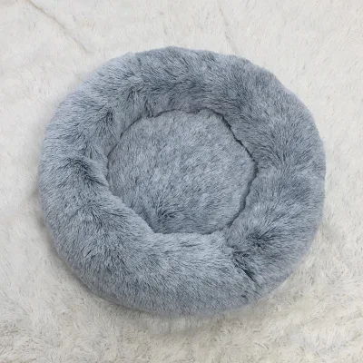 Горит pour chien/Чат мультиколор супер мягкий Superbe chenil de profondeur rond chaud - Цвет: Grey with White