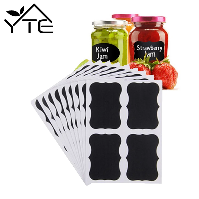 2016 40pcs Waterproof Mason Jar Bottle Stickers Labels Home Kitchen