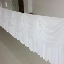

Fashion Ice Silk Solid Table Skirt Wedding Colourful Table Skirt 10ft*29'' Courtain Factory Supply Fedex Free Shipping