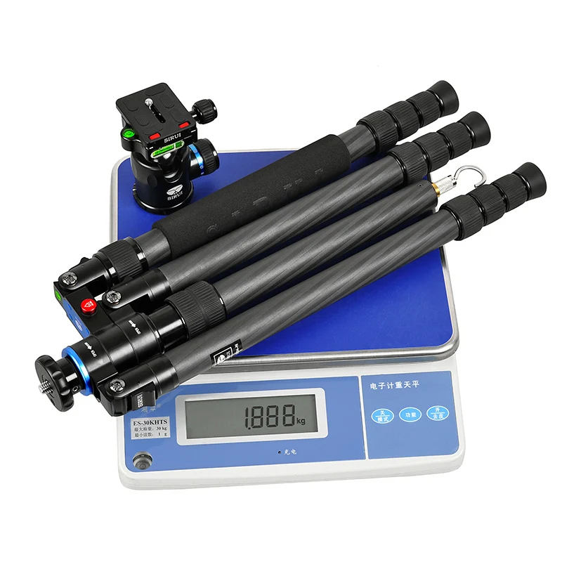 

S-2204N+K20X Sirui Outdoor Travel Camera Tripod+Ball Head+Quick Release Plate Kit Carbon Unipod For DSLR Go Pro Accessories DHL