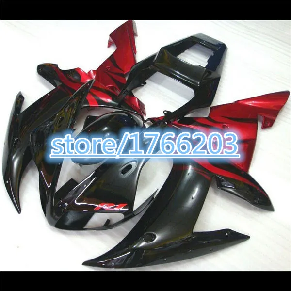 Обтекатели для YAHAMA YZF R1 03 02 YZF-R1 02-03 красный черный YZFR1 2003 2002 YZF1000 комплекты