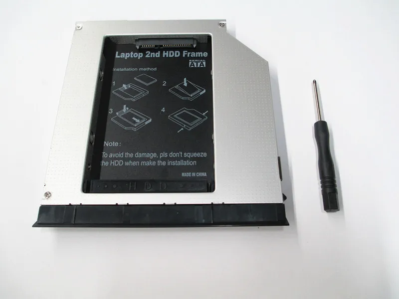 With EJECTOR 2ND HARD DRIVE caddy for dell E6420 E6520 E6320 E6430 E6530 E6330