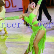 Стиль, костюм для латинских танцев, сексуальное платье с кисточками для латинских танцев для женщин, платья для латинских танцев A35 S-4XL