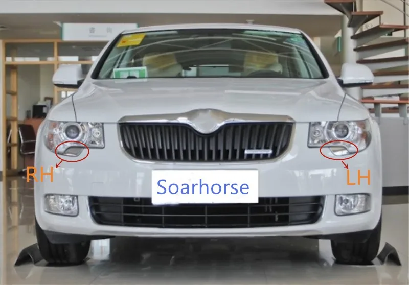 Soarhorse для Skoda Superb 2009-2013 передний бампер Омыватель фар распылитель Насадка крышка омывателя фары Насадка крышка