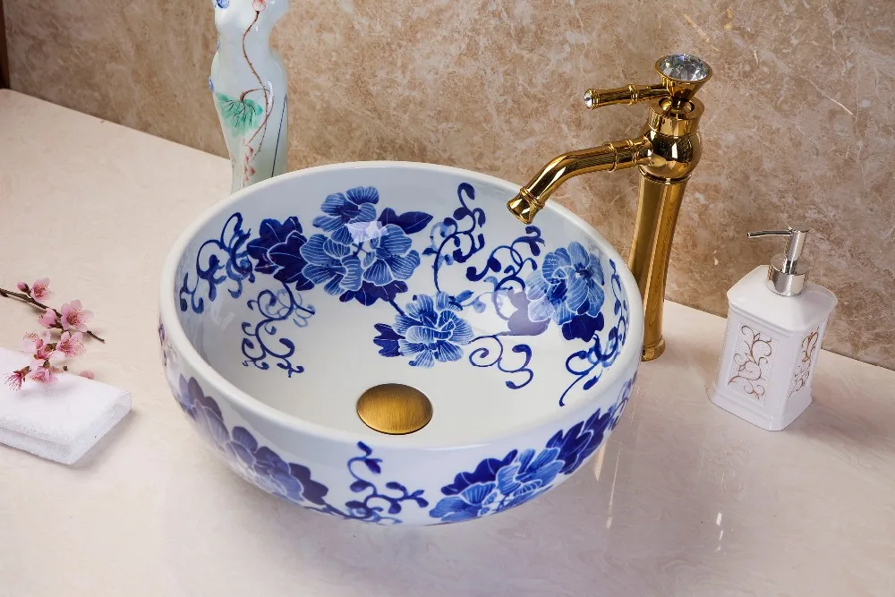 China Artistic Handmade Art wash basin Ceramic Counter Top Wash Basin Bathroom Sinks hand wash basin sink bathroom sinks (8)