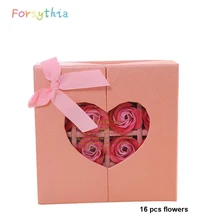 Подарок для подруги 16 шт. мыло с запахом розы мыло в подарочной коробке подарок на день Святого Валентина Вечеринка предложение свадьба подарки на день рождения для жены