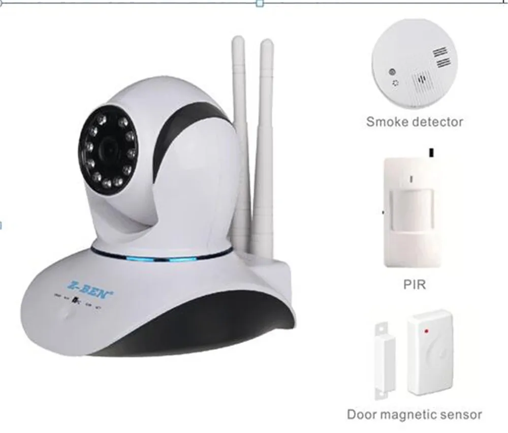 With 433Mhz Alarm Sensor Wireless WIFI Smart IP Camera 1.0MP/1.3MP/2.0MP optional