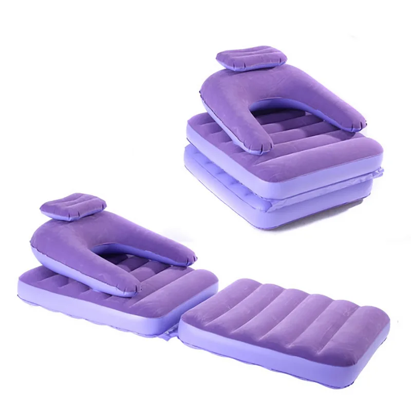 

Creative Flocking Lazy Sofa Inflatable Foldable Sofa Bed Multi-use Indoor Lounge Chair Ultra Comfortable Home Gifts