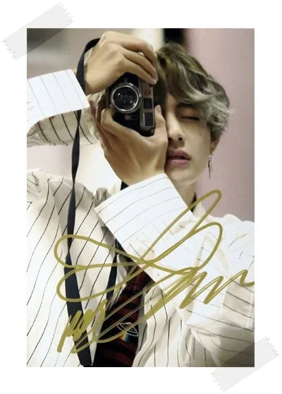 Подписанный Bangtan Boys V фото с автографом LOVE YOURSELF 4*6 дюймов Бесплатная доставка