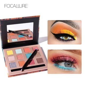 

FOCALLURE So Hot Eye Make Up 12 Colors Eye Shadow Shimmer Eyeshadow Teenage Girl Matte Pearly Earth Mermaid