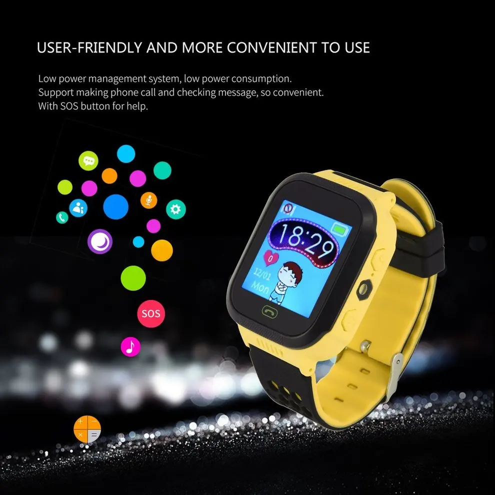 

5PCS Children Smart Watch GPRS Base Station Positioning Touch Screen SOS Emergency Alarm Phone Book Wechat Kids Wristwatch