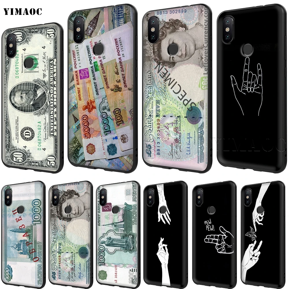 YIMAOC Vintage Money Dollar Rouble Pound Case for Xiaomi Redmi Note 4 4x 4a 5 5a 6 8 8A MI 9 10 8T Pro Plus | Мобильные телефоны и