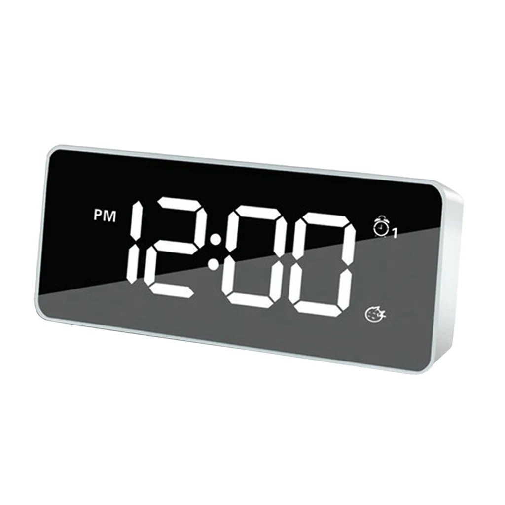 Kids Students Bedside Snooze Alarm Clock Backlight Projector Clock Smart Wake Up Clock Dual Alarming AA Battery