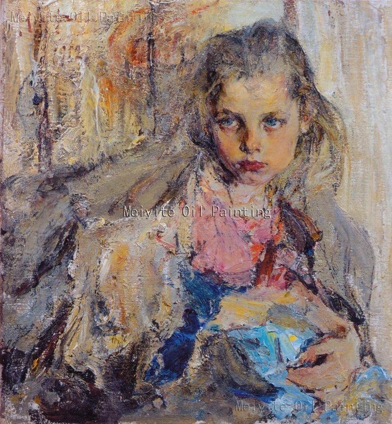 Abstract Pretty Girl Wall Pictures Modern Canvas Art Living Room Wall Decor Hang Pictures Impressionism Oil Painting No framed