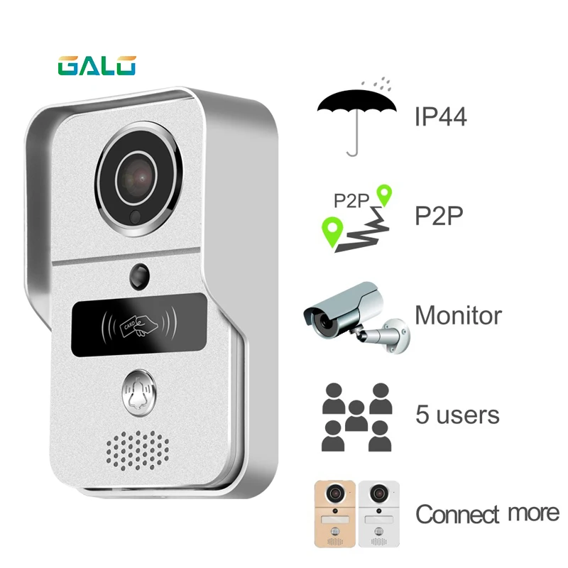 

Smart Wireless WiFi Security Eye Door Bell Visual Recording Remote Home Monitor Night Vision Video Intercom Phone Call Doorbell