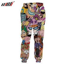 UJWI аниме самолет для мужчин Мешковатые джоггеры брюки для девочек 3D принт Забавный Мультфильм Пот хип хоп мотобрюки Best аниме иллюстрации