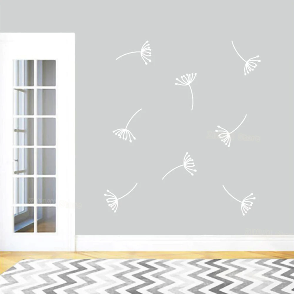 بذور الهندباء جدار صائق مجموعة غرفة المعيشة ديكور المنزل الداخلية للإزالة الحضانة بنات نوم خلفيات diy Z346