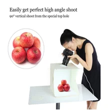 30 cm Mini Pliage Photographie Stutio LED Lumière Softbox Portable De Bureau Soft box avec Interrupteur USB Câble 4 couleur Fond