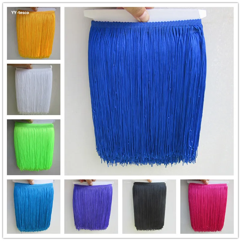 1 Yard/Lot Lace Tassel Fringe Trim Ribbon Sew Encryption Unilateral Row Curtain Latin Dress Stage Garment DIY Accessories | Дом и сад