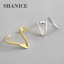 SHANICE, 925 пробы, серебряные, открытые кольца, Корейская скрученная волна, серебряное, золотое, Анель, кольцо на палец для женщин, настраиваемое