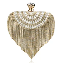 Женская сумка-клатч с отделкой из бус, бриллианты, маленькая сумочка, сумки через плечо на цепочке, Свадебная вечеринка, женская вечерняя сумочка
