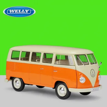 

1:18 Welly VW T1 1963 Mini Bus Van Classic Diecast Model Car