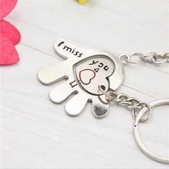 

1lot=30pair!Cute Palm heart alloy Couple metal Fashion creative keychain/Valentine's Day and wedding gift/party Favors gift