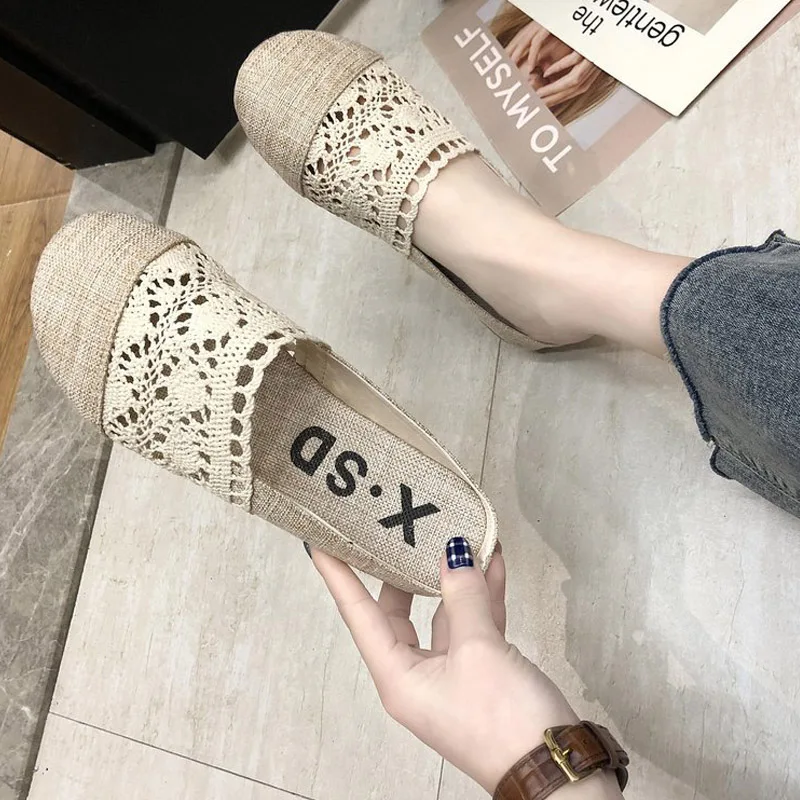 

Women's Slippers Summer Mesh Flat female slippers Simple Indoor Women's Slipper Fashionable Women's Cloth Shoes Baotou Slipper W