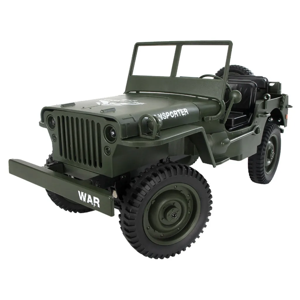 

2019 4WD RC Truck 1:10 Mini Military Jeep Remote Control Buggy Off-Road With Tent carros de controle de corrida fs rc truck