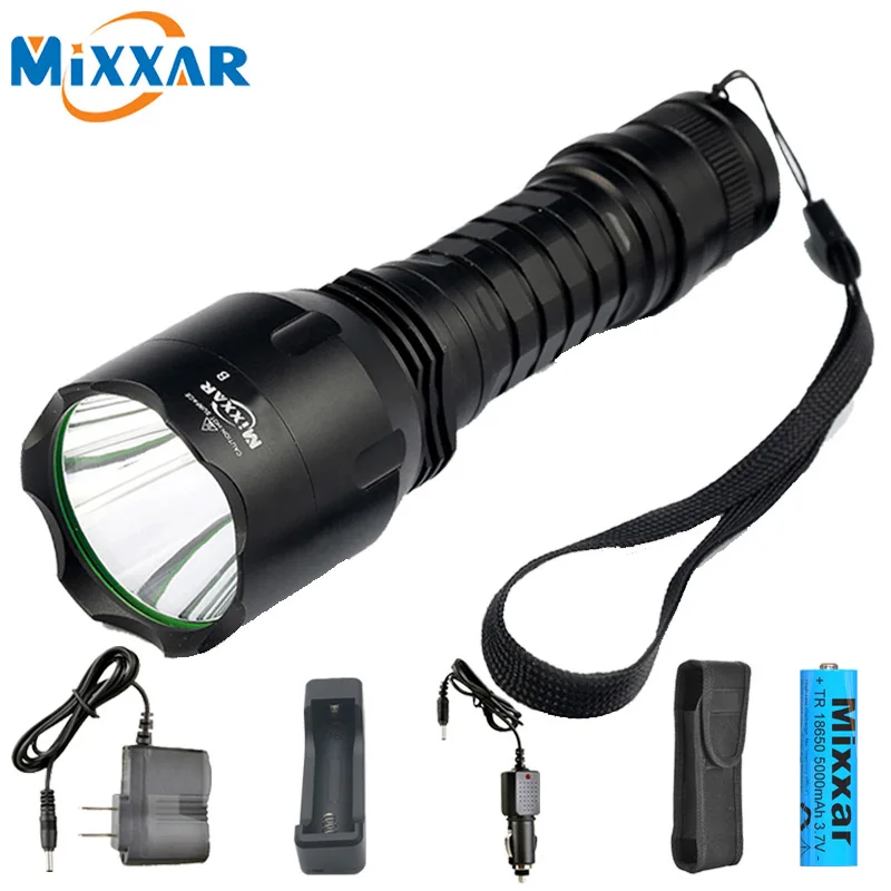 LED Flashlight Tactical C8 L2 Cold Natural White Light Rechargeable 18650 Battery Camp bright Lamp Torch Lanterna dropshipping - Испускаемый цвет: D