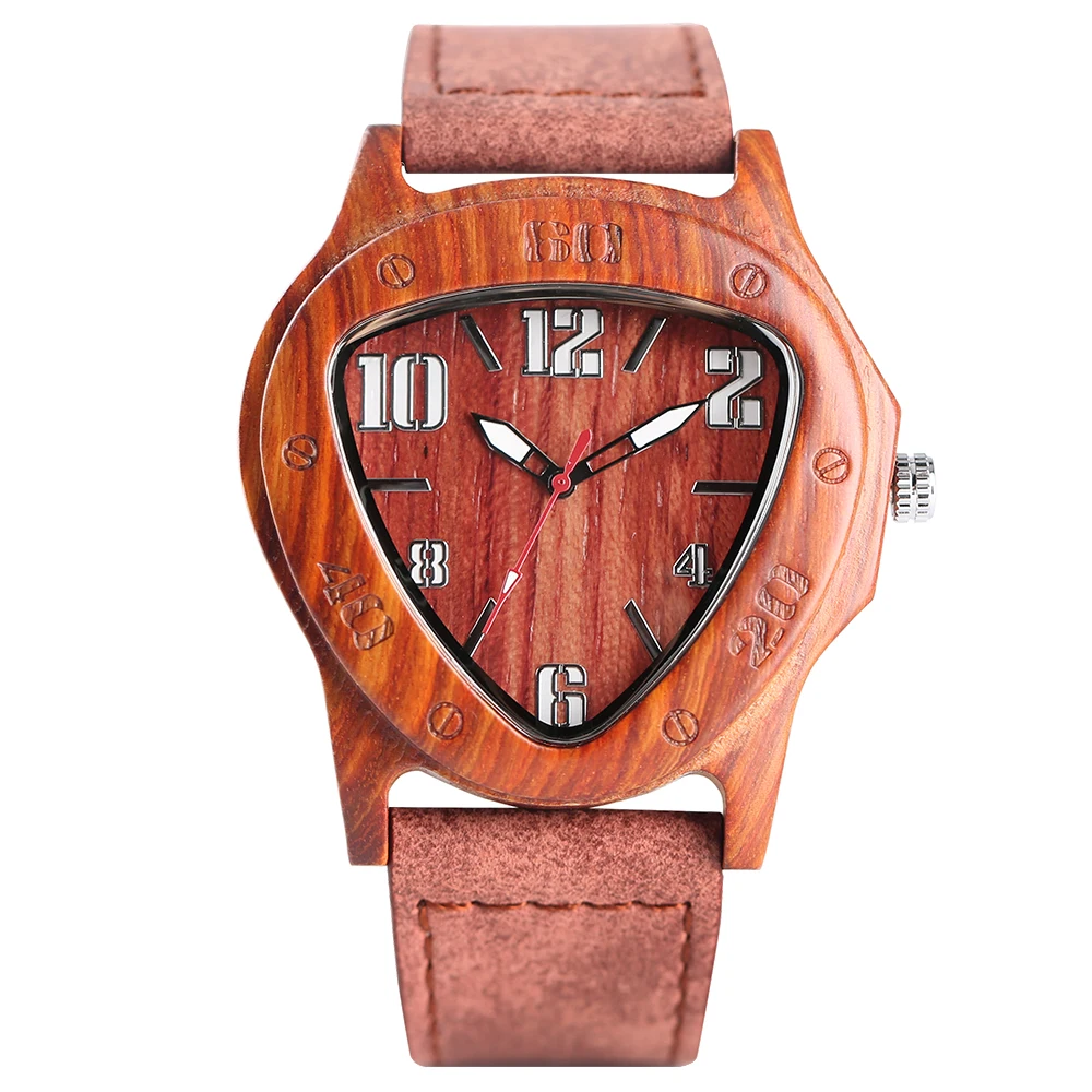 YISUYA Handmade Bamboo Wood Wrist Watch Inverted Triangle Case Sport Men's Watches Nature Wooden Timber Clock Relogio Gift Bag 1 (8)