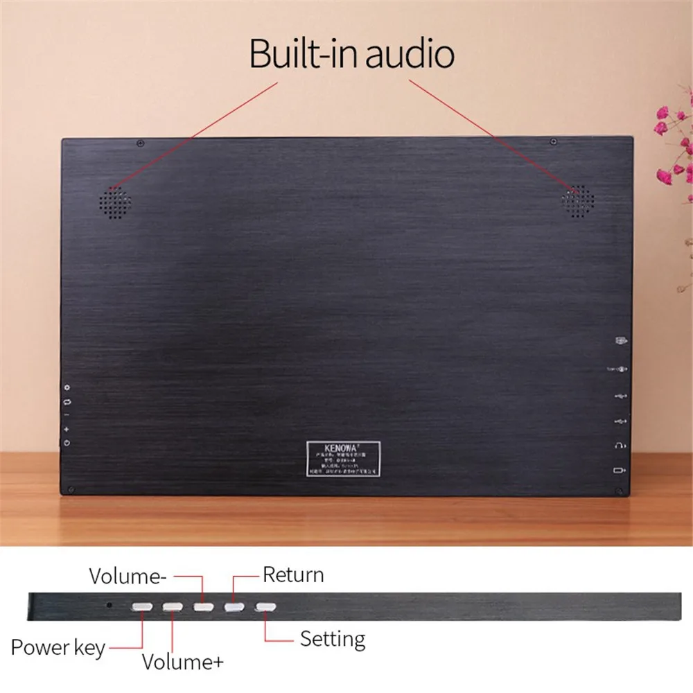 Flash Deal NEW 15.6 inch Type-C USB-C Portable Monitor HD IPS 1920x1080 IPS Gaming Display with HDMI Earphone Port for Raspberry PS3/PS4 1
