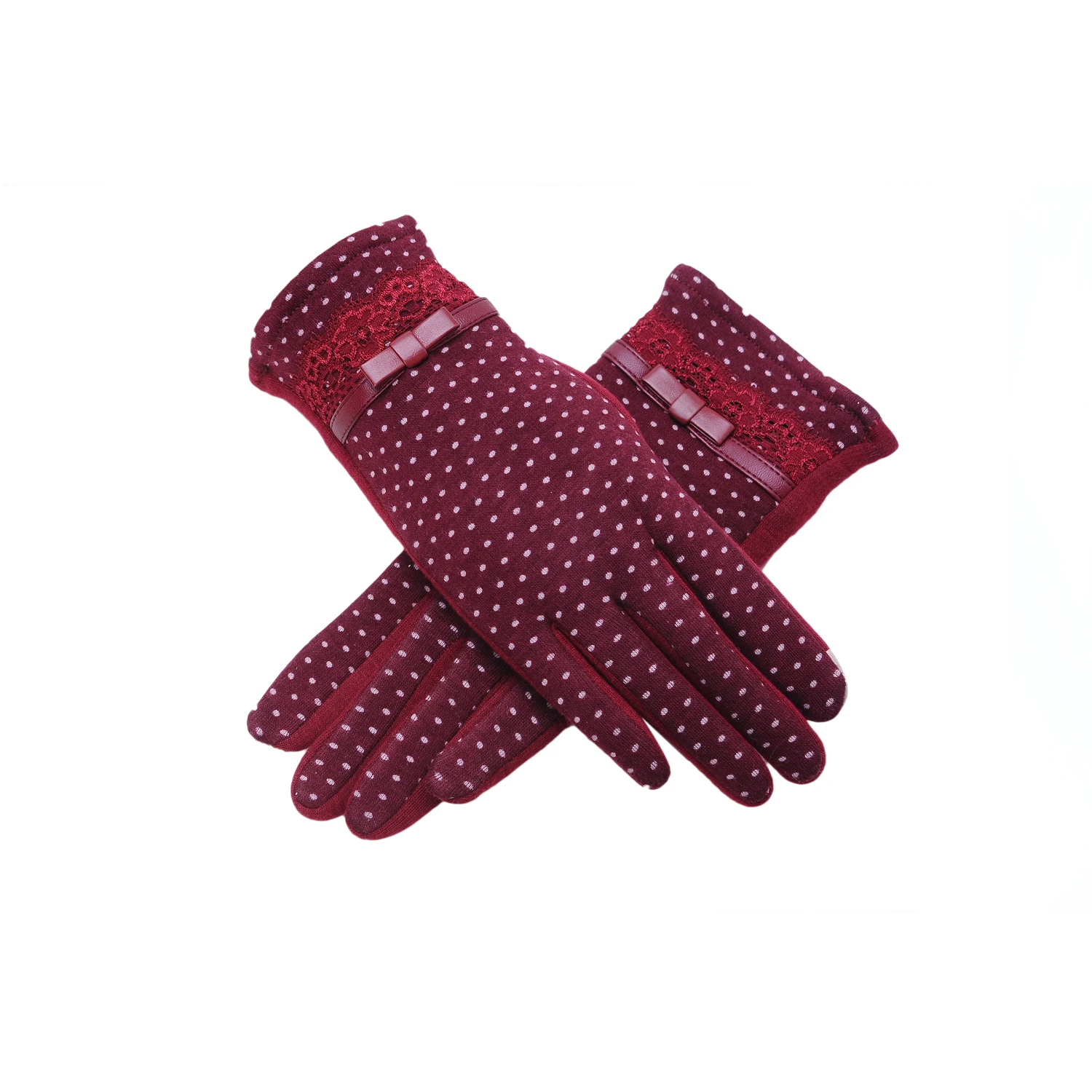 New Brand Women's Winter LACE Gloves Ladies Touching Screen Elegant