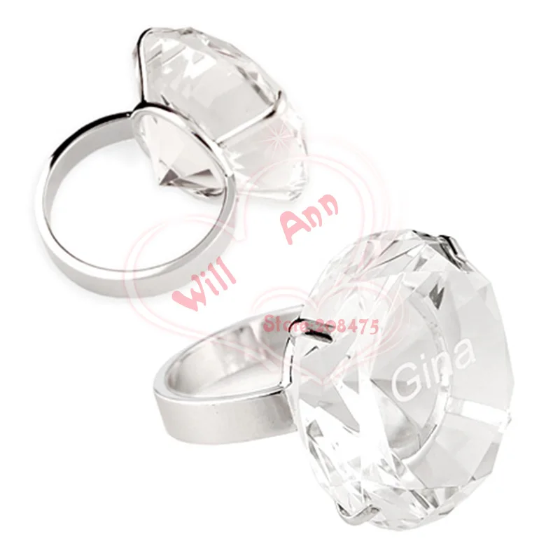Блестящая ромбовидная Салфетка кольцо свадебное украшение стола горный хрусталь, драгоценный камень кольца держатели