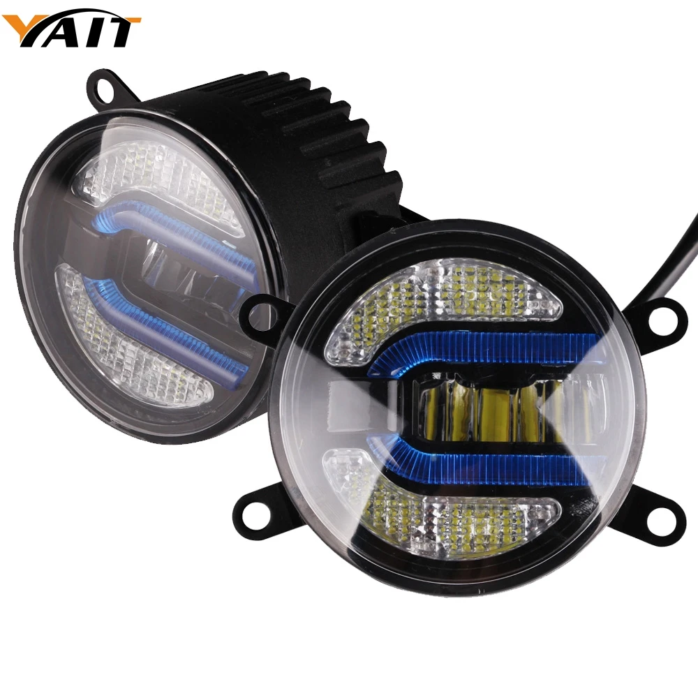 

Yait 1 pair 3.5 Inch 90mm Daytime Running Light Led Fog Light Lamp Bulb for Honda Nissan Suzuki Mitsubishi Ford Toyota
