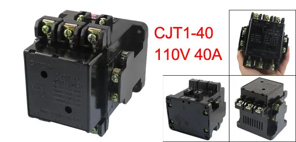 CJT1-40 Motor Control 40A 110V 50Hz Coil 3 Pole 2NO 2NC AC Contactor