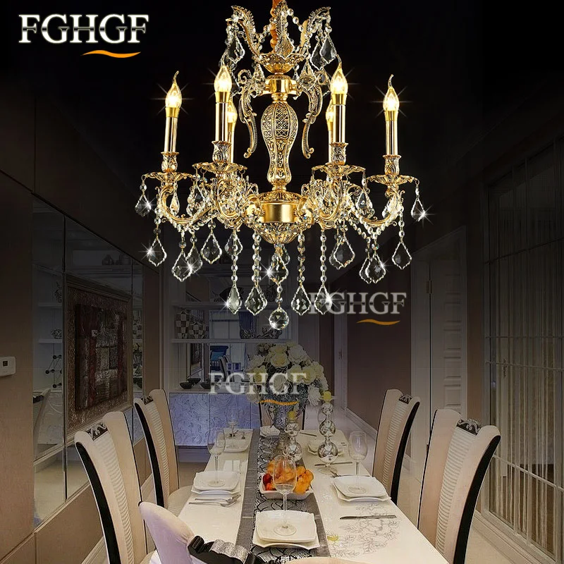 Large Crystal Chandelier Light Luxury Chandeliers Lamp Bronze Color Lighting Lustre E14 E12 Lamp for living room Bedroom Hotel (4)