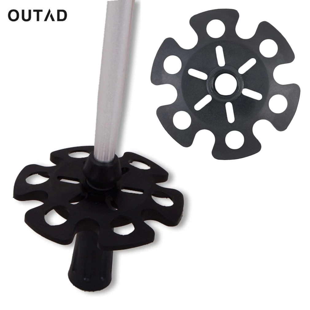 OUTAD Rubber Tip End Cap Hammer Snowflake Basket for Walking Trekking