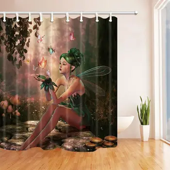 

Numen Girl Waterproof Curtains Shower Curtain Fabric for Bathroom