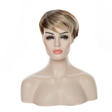 купить✲ HAIRJOY Короткий прямой парик из синтетических волос 3 цвета