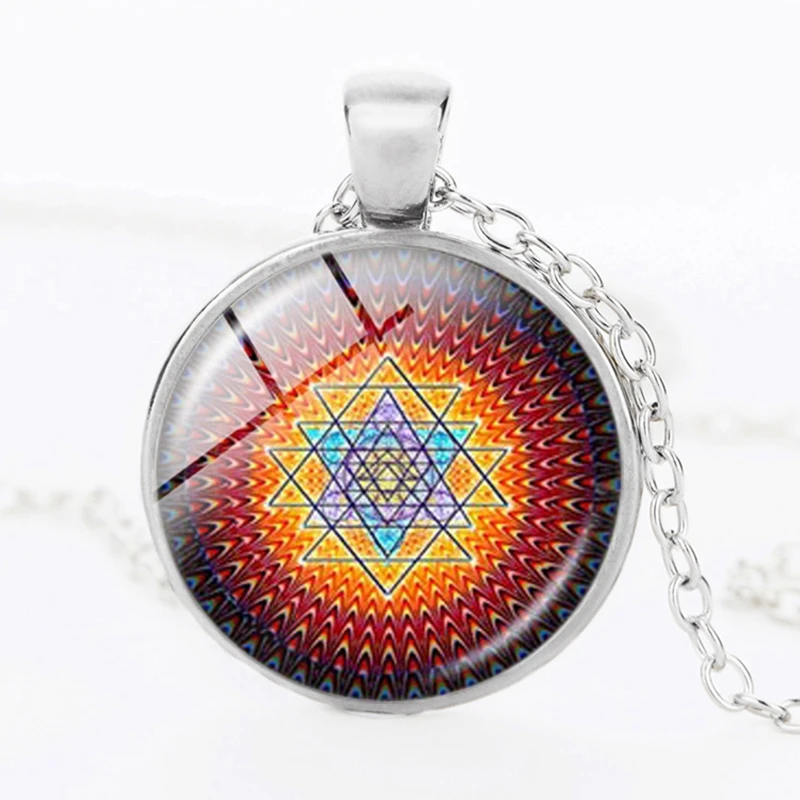 SUTEYI новейшая буддистская подвеска Sri Yantra ожерелье Мандала Sacred Geometry женское